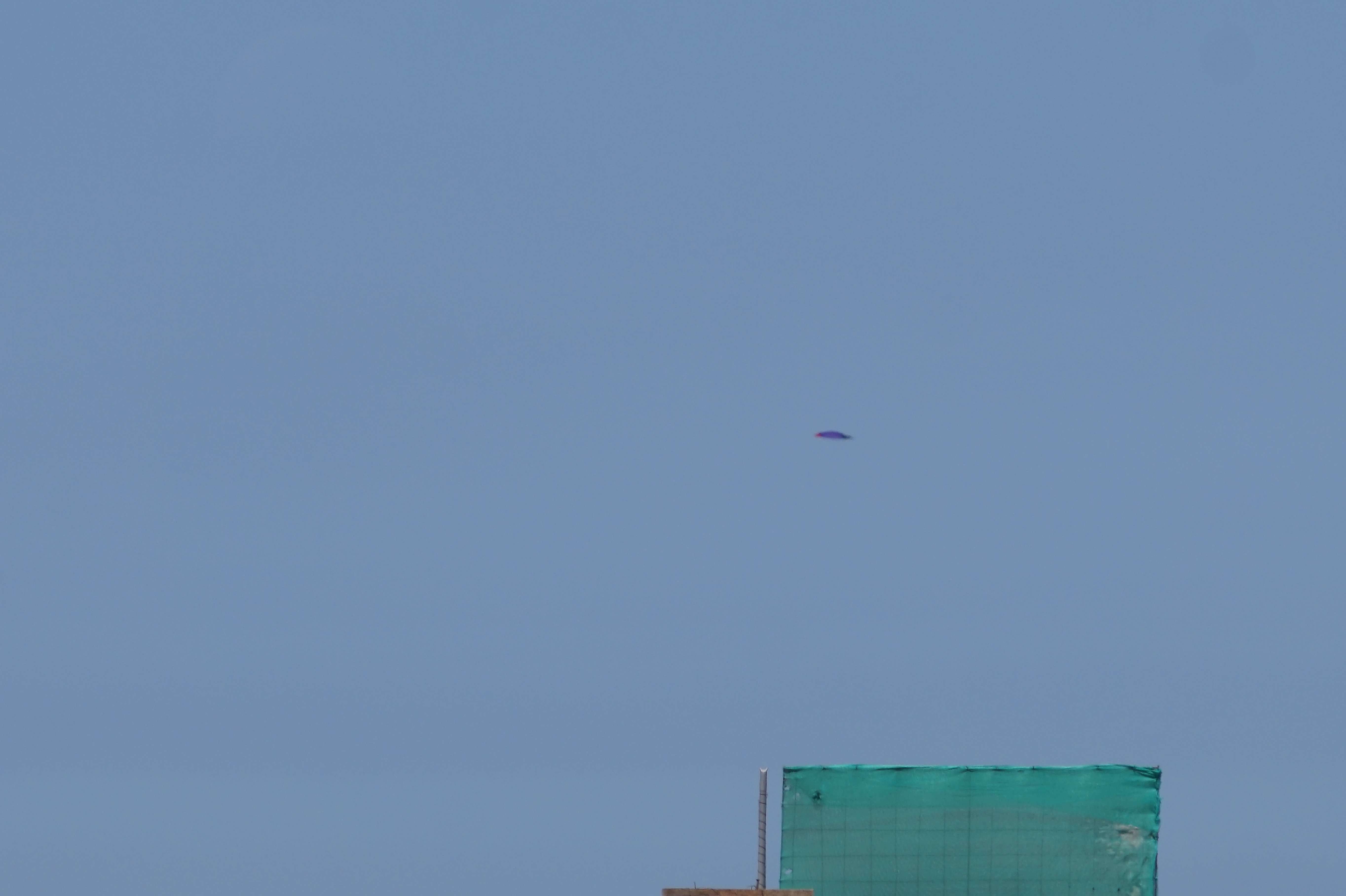 Fotografía original de objeto volador sobre Miraflores.