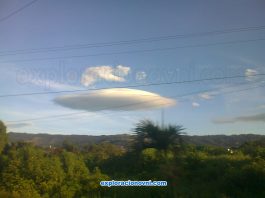 Fotografía recibida: Nube lenticular o "nube OVNI" aparece en el estado de Yaracuy, Venezuela