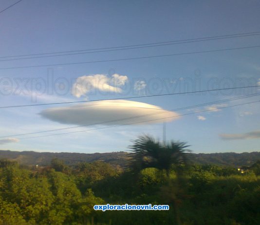 Fotografía recibida: Nube lenticular o "nube OVNI" aparece en el estado de Yaracuy, Venezuela