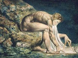 La pintura de William Blake de Sir Isaac Newton