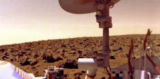 Fotografía tomada por el Explorador Viking en Marte (1976). Crédito: NASA