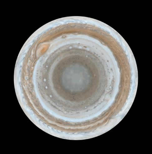 Impresionante imagen del hemisferio sur de Júpiter.