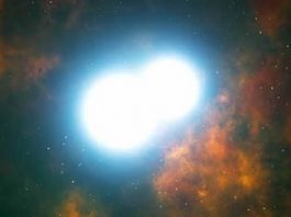 Las dos estrellas están separadas por aproximadamente medio millón de kilómetros