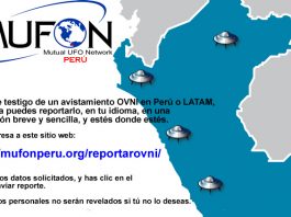¿Tuviste un avistamiento OVNI en Perú o Latinoamérica? Repórtalo en: http://mufonperu.org/reportarovni