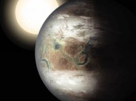 El Kepler-452b tiene un tamaño similar a la Tierra. Crédito: NASA