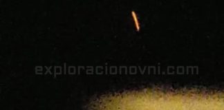 Mientras residentes de Azután, España, grababan en vídeo un objeto luminoso en el cielo, una "bola de fuego" atraviesa la cámara a altísima velocidad. Crédito: lavozdetalavera.com