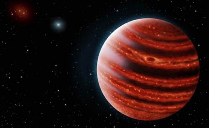 Representación artística del exoplaneta. Foto:Danielle Futselaar y Frank Marchis.