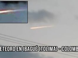 Meteoro grabado en vídeo en Ibagué, Tolima, Colombia