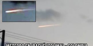 Meteoro grabado en vídeo en Ibagué, Tolima, Colombia