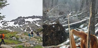 La caída de dos objetos desconocidos sobre Ushuaia, Tierra del Fuego