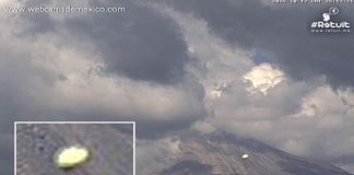Posible objeto no identificado oval fotorafiado cerca de Volcán de Colima, México
