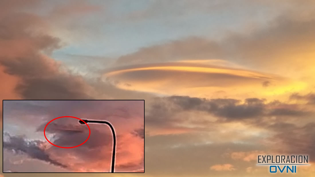 Es esto un OVNI envuelto en una capa de nubes? Tu decides.