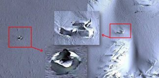 ¿Es esto una Base y un objeto con forma de disco en la Antártida?